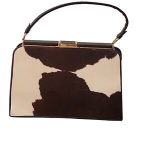 Elegant Leather Cowhide Black  Shoulder Bag